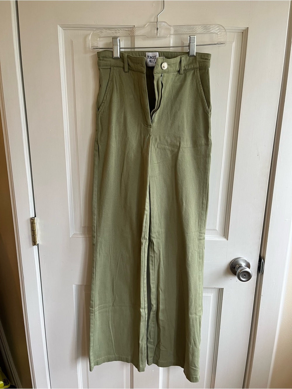 Princess Polly Sage Green Boot Flare Pants